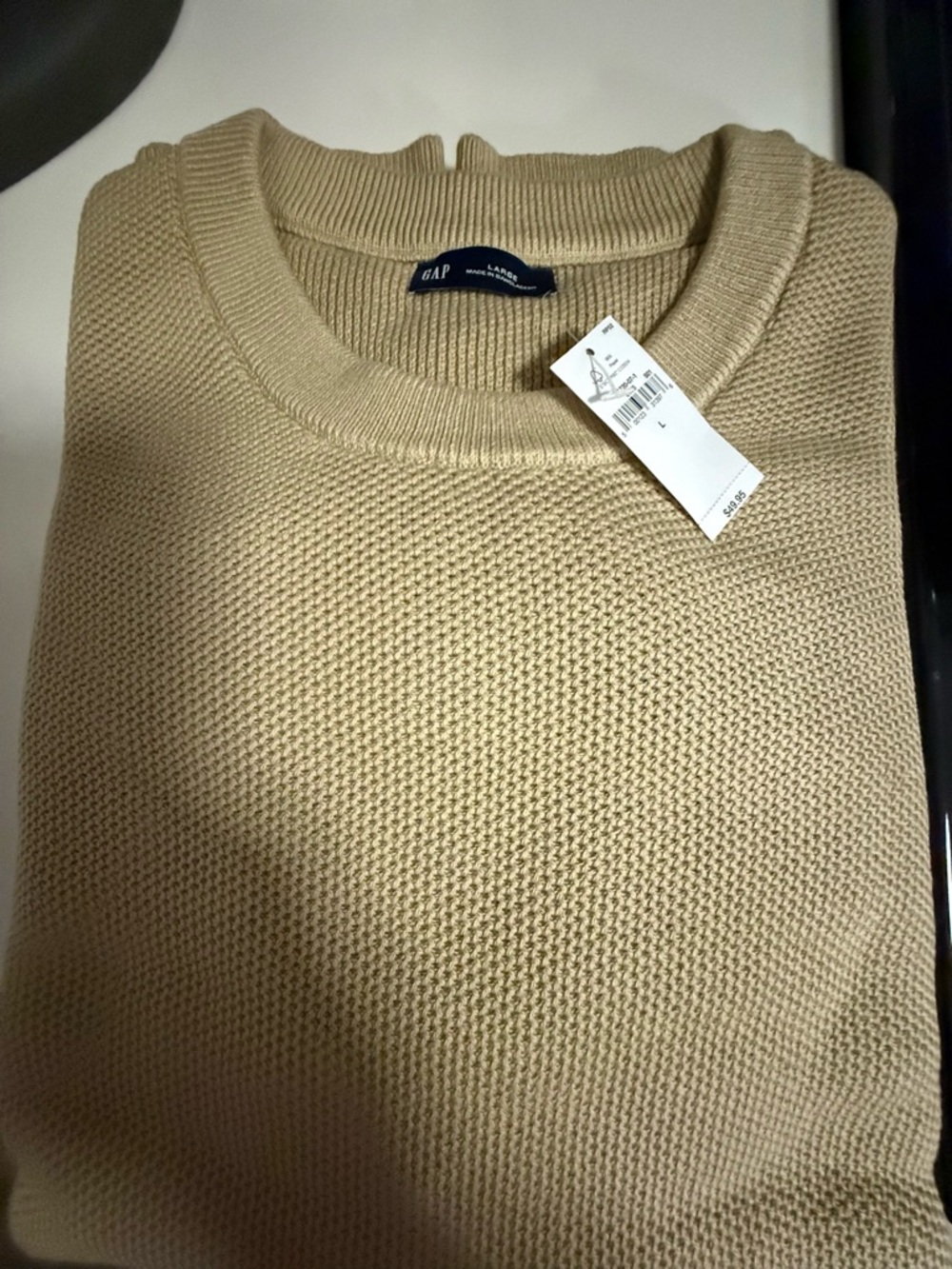 GAP Men's Crewneck Sweater in Tan